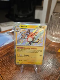 Pokemon TCG Raichu Card Paldean Fates 132/091 Baby Shiny - Image 2
