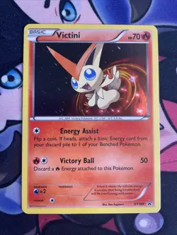 Victini XY189 - Cosmos Holo - XY Black Star Promo - Pokemon Card LP - Image 1