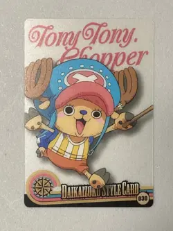 Chopper - 030 - One Piece Morinaga Daikaizoku Style Card Clear Plastic - Image 1