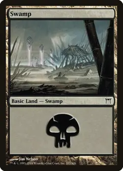 Swamp #297 2x FOIL CHK MTG Champions of Kamigawa Basic Land NM black - Image 1