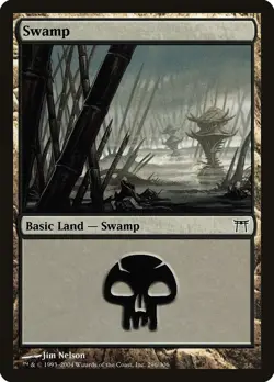 Swamp #296 2x FOIL CHK MTG Champions of Kamigawa Basic Land NM black - Image 1