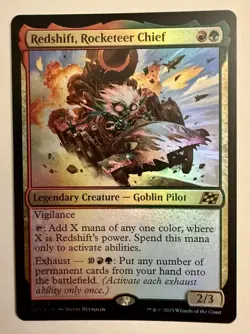 x1 Redshift, Rocketeer Chief - Foil R MTG Aetherdrift DFT - Image 1