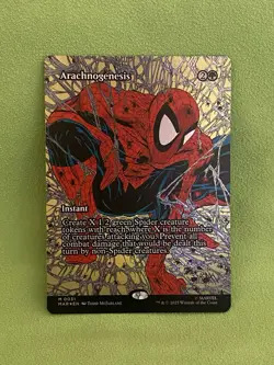 Arachnogenesis Foil Borderless 0031 Marvel’s Spider-Man Magic MTG NM MAR EN - Image 1