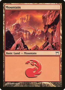 Mountain #302 2x FOIL CHK MTG Champions of Kamigawa Basic Land NM red - Image 1