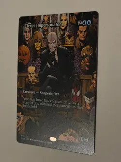 MTG Clever Impersonator Borderless-Marvel Universe-Near Mint - Image 2