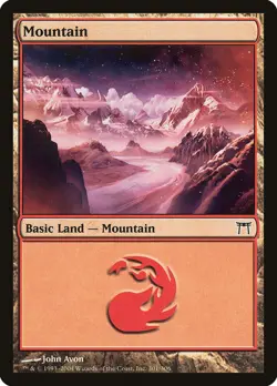 Mountain #301 1x FOIL CHK MTG Champions of Kamigawa Basic Land NM red - Image 1