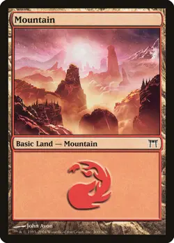Mountain #300 2x FOIL CHK MTG Champions of Kamigawa Basic Land NM red - Image 1