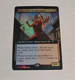 Sokka, Bold Boomeranger Foil, MTG MagicCon Atlanta Promo Avatar Last Airbender - Image 1