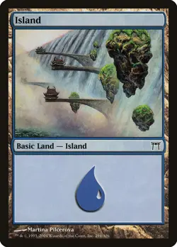 Island #294 2x FOIL CHK MTG Champions of Kamigawa Basic Land NM blue - Image 1