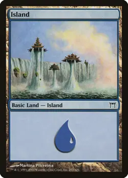 Island #292 2x FOIL CHK MTG Champions of Kamigawa Basic Land NM blue - Image 1