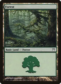 Forest #306 2x FOIL CHK MTG Champions of Kamigawa Basic Land NM green - Image 1