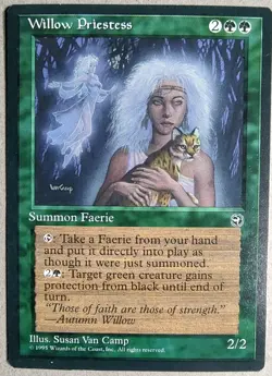 MTG Homelands - Willow Priestess - NM - Magic the Gathering - Free Shipping - Image 1