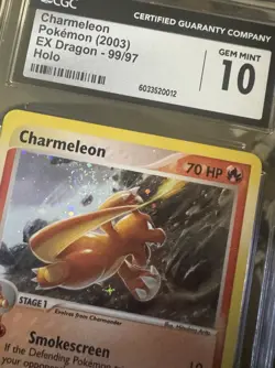 🌀 SWIRL 🌀 CGC 10 CHARMELEON 99 EX DRAGON HOLO POKEMON GEM MINT 🌀 SWIRL 🌀 - Image 3