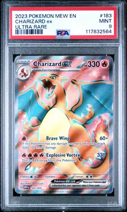 2023 POKEMON MEW EN-151 ULTRA RARE #183 CHARIZARD EX PSA 9 - Image 1