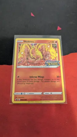 Pokemon TCG Moltres SWSH185 Black Star Promo Brilliant Stars Pre Release NM - Image 1