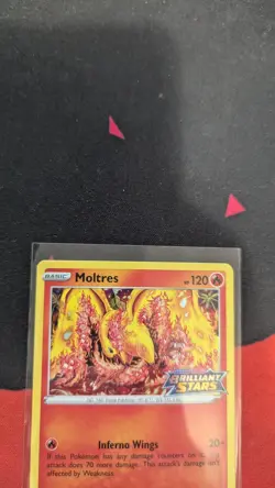 Pokemon TCG Moltres SWSH185 Black Star Promo Brilliant Stars Pre Release NM - Image 2