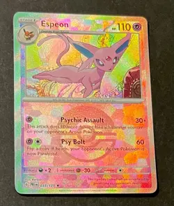 Pokemon TCG Espeon Poke Ball Pattern)Prismatic Evolutions Holo 033/131 Mint💥 - Image 1