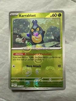 Pokemon TCG Karrablast (Master Ball Pattern) 009/086 Sv: Black Bolt Holo - Image 1