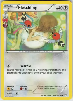 Pokemon Fletchling RC25/RC32 Generations: Radiant Collection Common NM - Image 1