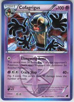 Pokemon Cofagrigus (Team Plasma) (57) 57/116 Plasma Freeze Rare NM - Image 1