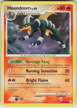 Pokemon Houndoom 57/146 Legends Awakened Uncommon NM - Image 1