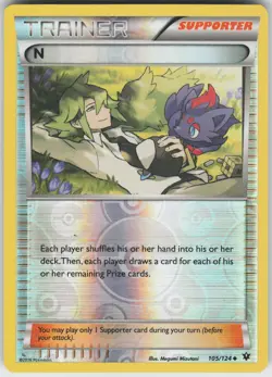 Pokemon N (Supporter) 105/124 XY - Fates Collide Uncommon NM - Image 1