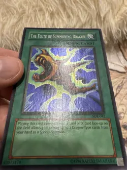 YuGiOh *WAVY PRINT* The Flute of Summoning Dragon SDK-042 Super Rare EX Starter - Image 2