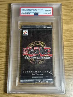 Yu-Gi-Oh Tournament Pack 1st Season TP1 FOIL Booster Pack PSA 8 YuGiOh - Image 1