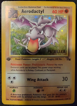 Holo Foil Prerelease Aerodactyl 1/62 1st Edition Fossil Set Pokemon Cards PL - Image 1