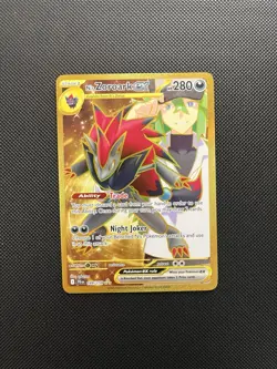 Pokemon TCG N's Zoroark EX Gold Hyper Rare Card 189/159 SV09 Journey Together - Image 1