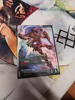 Justice Gundam GD01-066 LR Gundam Card Game Newtype Rising Foil - Image 1