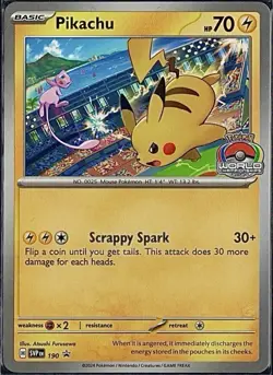 NM+/MT Pikachu Pokemon Card | Black Star Promo | World Championships 2024 SVP190 - Image 1