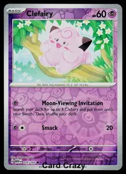 Clefairy 035/165 SV: Scarlet & Violet 151 Reverse Holo Pokemon Card Near Mint - Image 1