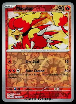 Magmar 126/165 Reverse Holo SV: Scarlet & Violet 151 Pokemon Card NM - Image 1