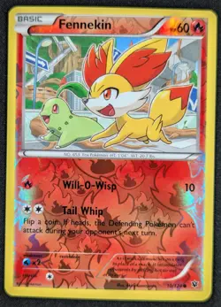 Fennekin 2016 XY Fates Collide Reverse Holo Pokemon Card 10/124 (NM) - Image 1