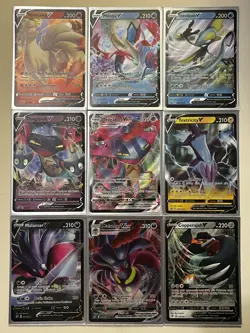 2020 Pokemon Sword & Shield Rebel Clash V, Vmax Ultra Rare 9 Card Lot NM/Mint - Image 1