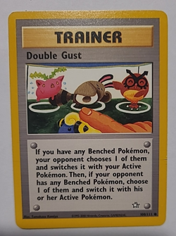 NM (Unlimited) Pokemon DOUBLE GUST Card NEO GENESIS Set 100/111 COMMON Trainer - Image 1