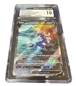CGC 10 Hisuian Samurott V GG51/GG70 Crown Zenith Illustration Rare Pokemon Card - Image 1