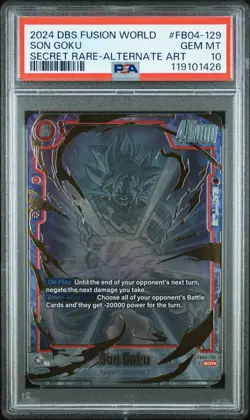 2024 DRAGON BALL SUPER CARD GAME FUSION WORLD ULTRA LIMIT SON GOKU PSA 10 - Image 1