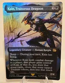 Kain, Traitorous Dragoon (Borderless) MTG Final Fantasy Foil - Image 1