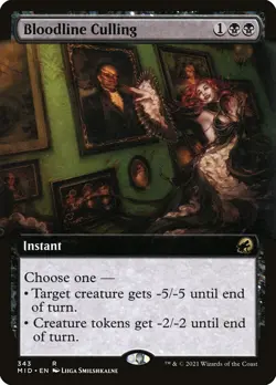 Bloodline Culling (343) Extended Art Innistrad: Midnight Hunt MID MTG Magic - Image 1