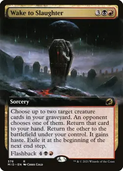 Wake to Slaughter (376) Extended Art Innistrad: Midnight Hunt MID MTG Magic - Image 1
