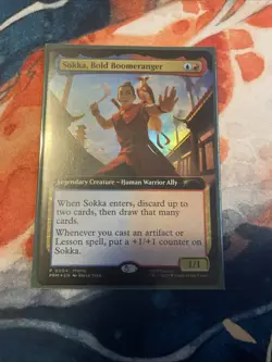 Sokka, Bold Boomeranger Foil, MTG MagicCon Atlanta Promo Avatar Last Airbender - Image 1