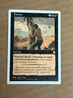 Famine Portal Three Kingdoms Regular English MTG Magic The Gathering NM - Image 1