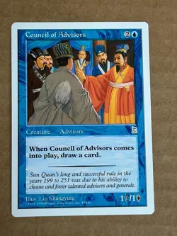 Council of Advisors 1999 Magic the Gathering Portal Three Kingdoms 40/180 NM - Image 1