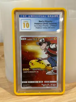 CGC Pristine 10 Red's Pikachu 270/SM-P Pokemon Promo 20th Anniversary Japanese - Image 1