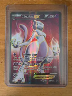 2015 Pokemon Mewtwo Ex Breakthrough Full Art Ultra Holo #158/162 - Image 1