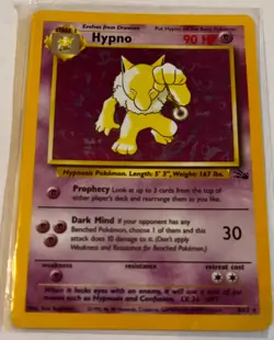 Pokemon TCG Hypno Fossil 8/62 Holo Unlimited Holo Rare - Image 1