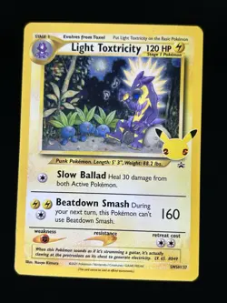 Light Toxtricity SWSH137 Black Star Promo Pokemon TCG HP DMG - Image 1