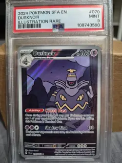 2024 Pokemon SFA EN Dusknoir Illustration Rare 070/064 PSA 9 Mint - Image 1